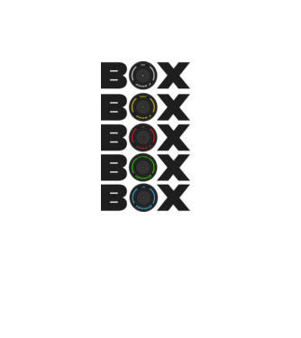 Forma1 box model alb pe tricou