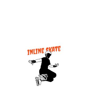 TR inlineskate model negru pe tricou