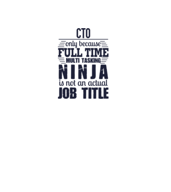 CTO-full time ninja model alb pe tricou