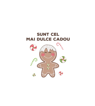 Sunt cel mai dulce cadou model alb pe tricou