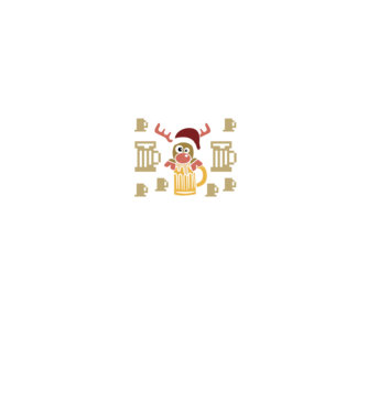 Christmas beer pulovăr urât model negru pe tricou