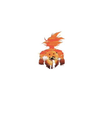 goku sunset 2 model negru pe tricou