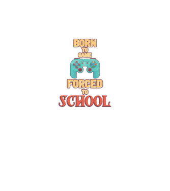 Born to game model alb pe tricou
