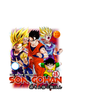 gohan dragonball model alb pe tricou