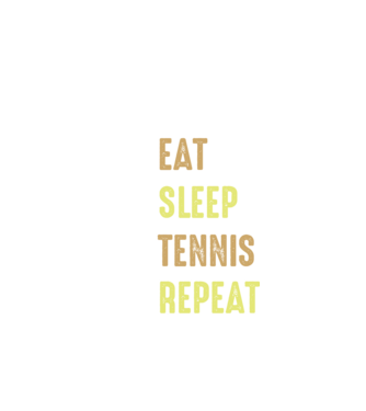 eat sleep tennis repeat model negru pe tricou