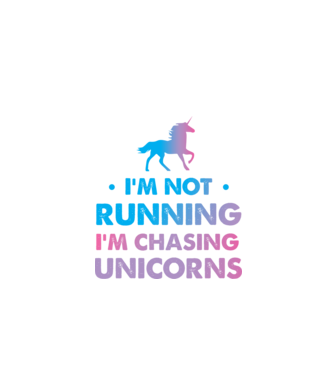 Unicorn Alergare model alb pe tricou