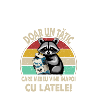 Retro Apa aki visszajött a tejjel RO model alb pe tricou