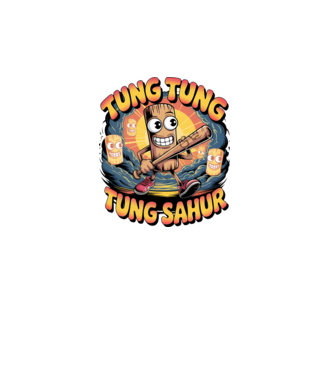 Tung Tung Tung Sahur Retro model turcoaz pe tricou