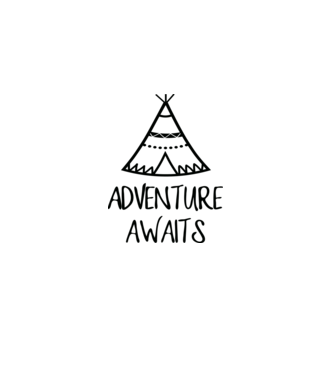 Advanture awaits model gri pe tricou