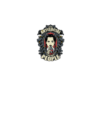 WEDNESDAY - Just hate people model negru pe tricou