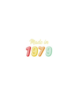 made in 1979 retro model albastru jeanși pe tricou