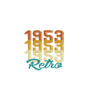 Retro 1953 model negru pe tricou