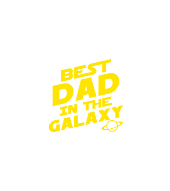 Best dad in the galaxy model negru pe tricou