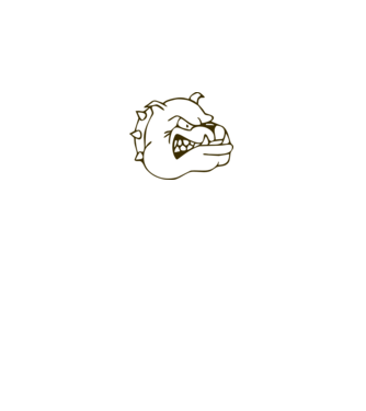 Bulldog model alb pe tricou