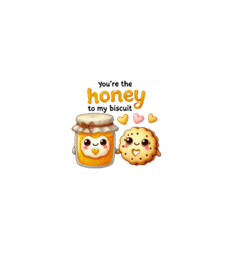 Honey to my Biscuit model roz deschis pe tricou