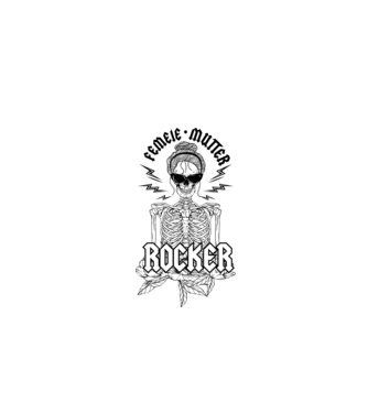 femeie - mutter - rocker model alb pe tricou