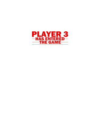 Player 3 entered the game model alb pe tricou