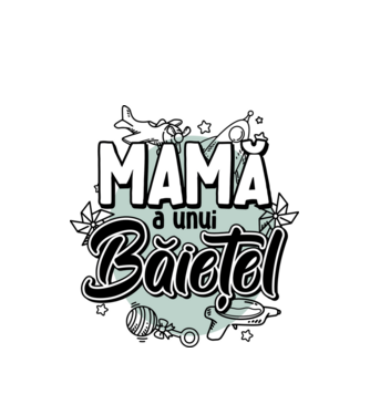 Mamă a unui băiețel model alb pe tricou