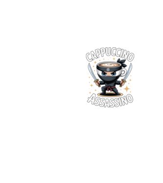 Cappuccino Assassino model galben neon pe tricou
