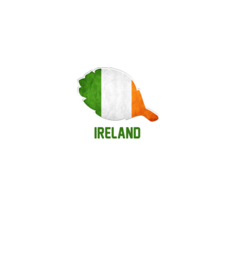 Steag irlandez model alb pe tricou