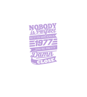 Nobody 1977 model albastru închis pe tricou