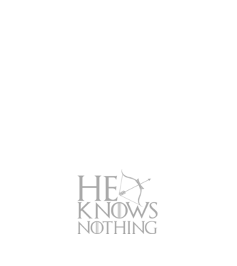 Cuplu He knows nothing model negru pe tricou