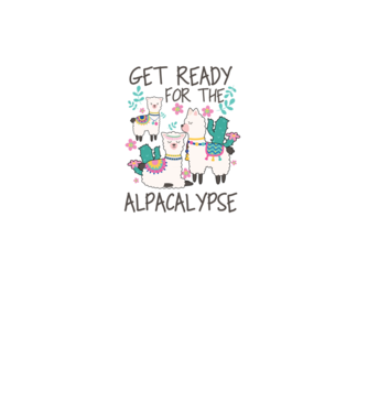Get ready for the alpacalypse model verde neon pe tricou