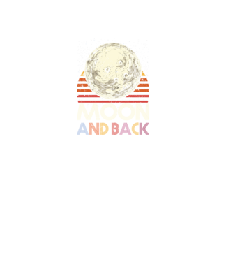 Retro vintage love you to the moon and back MOON model negru pe tricou
