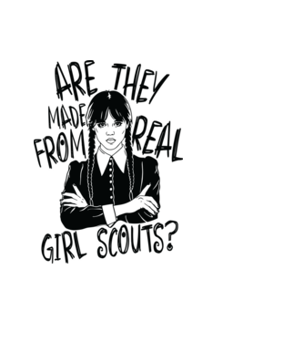  Are the made from real girl scouts model negru pe tricou