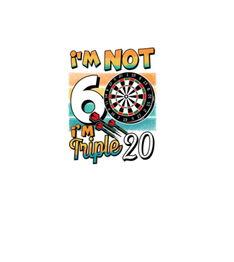 Darts Birthday 60 years old model negru pe tricou