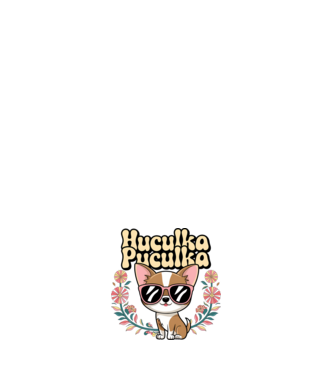 Huculka Puculka câine 1 model alb pe tricou