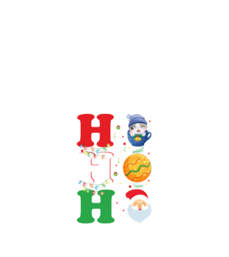 Ho-ho-ho christmas model negru pe tricou