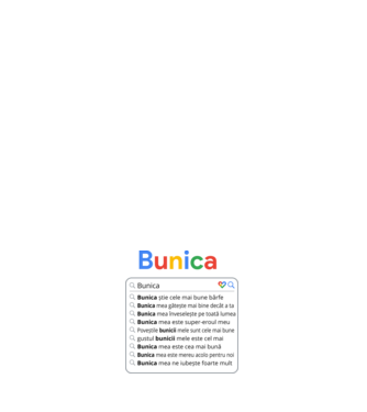 căutare Google Bunica model alb pe tricou