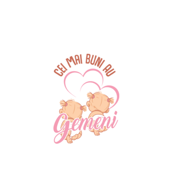 Cei mai buni au gemeni model alb pe tricou