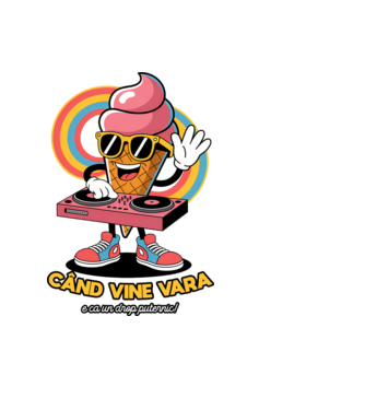 Când vine vara, e ca un drop puternic! model negru pe tricou