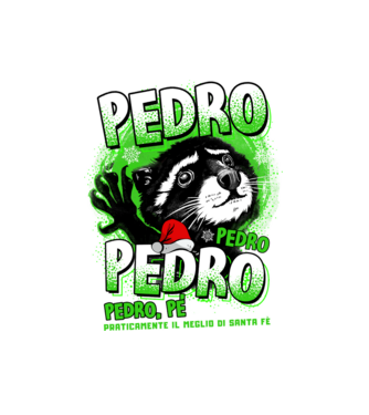 Pedro pedro christmas model alb pe tricou