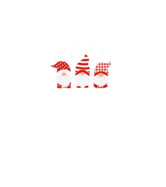 Xmas gnomes model negru pe tricou