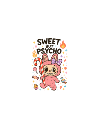 Sweet but psycho model alb pe tricou