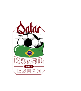 Qatar teams Brasil model alb pe tricou