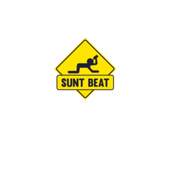 Sunt beat model alb pe tricou