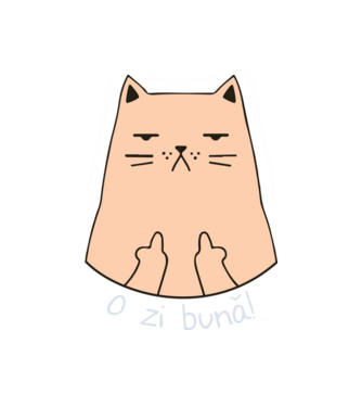 O zi bună model alb pe tricou