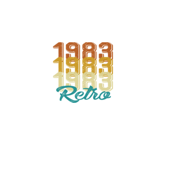 1983 retro model alb pe tricou