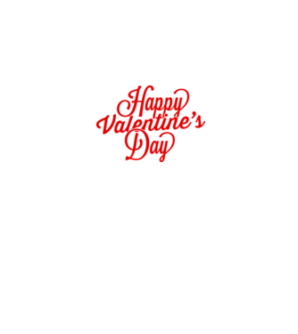 Happy Valentines day model negru pe tricou