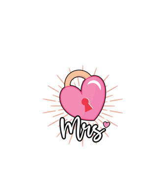 Mrs key to the heart model negru pe tricou