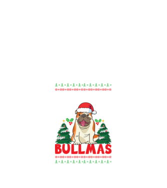 Merry bullmas ugly sweater model negru pe tricou