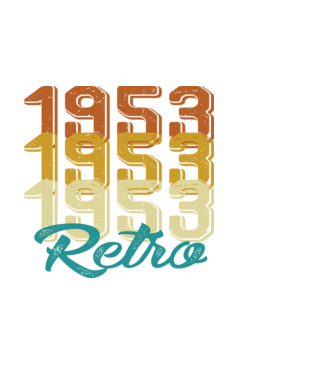 1953 Retro model negru pe tricou