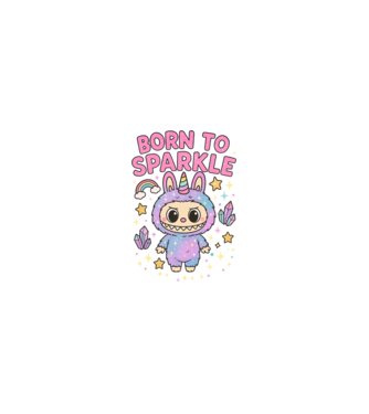 Born to sparkle model nisipiu pe tricou