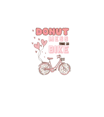 Donut mess with my bike model alb pe tricou