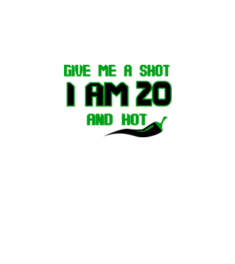 Give me a shot - 20 model gri pe tricou