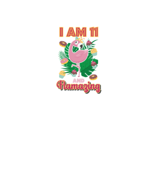 FLAMAZING Birthday 11 Years old model alb pe tricou